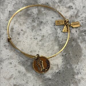 Wind & Fire Gold Tone Bangle Bracelet with Charms